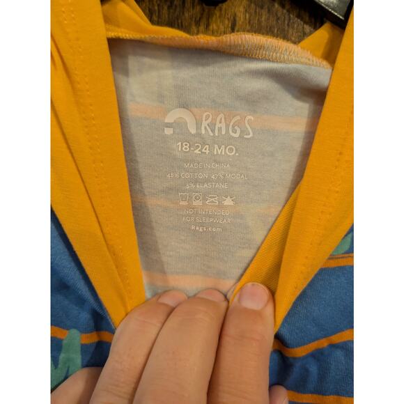 New with tags RAGS Tank Romper with Hood Size 18-24 months - Picture 7 of 7